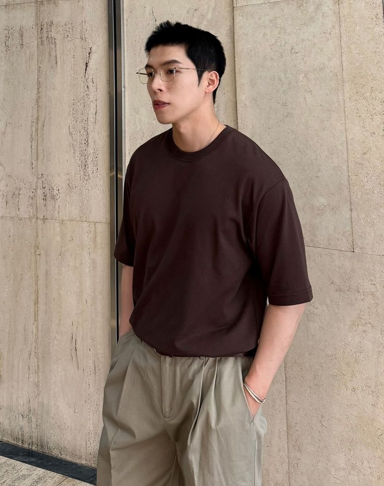 릴렉스드 쿨 티셔츠 [브라운]