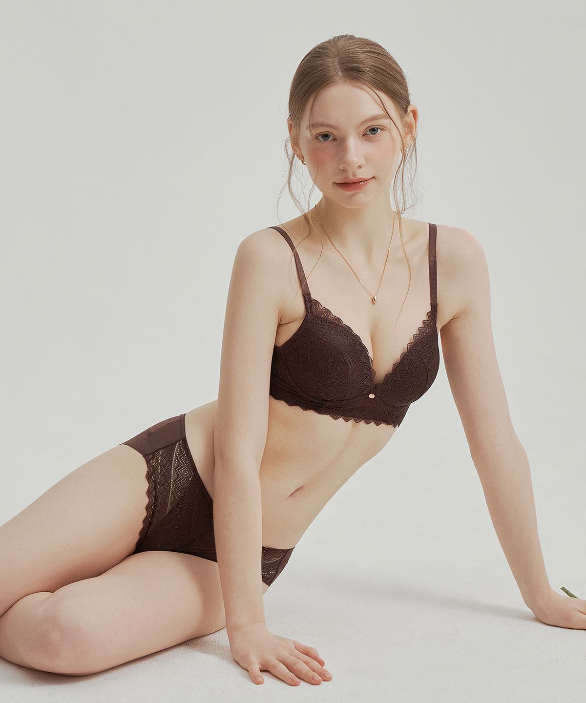 원더브라(WONDERBRA) 로맨틱 레이스 노와이어 브라팬티 (7Colors)