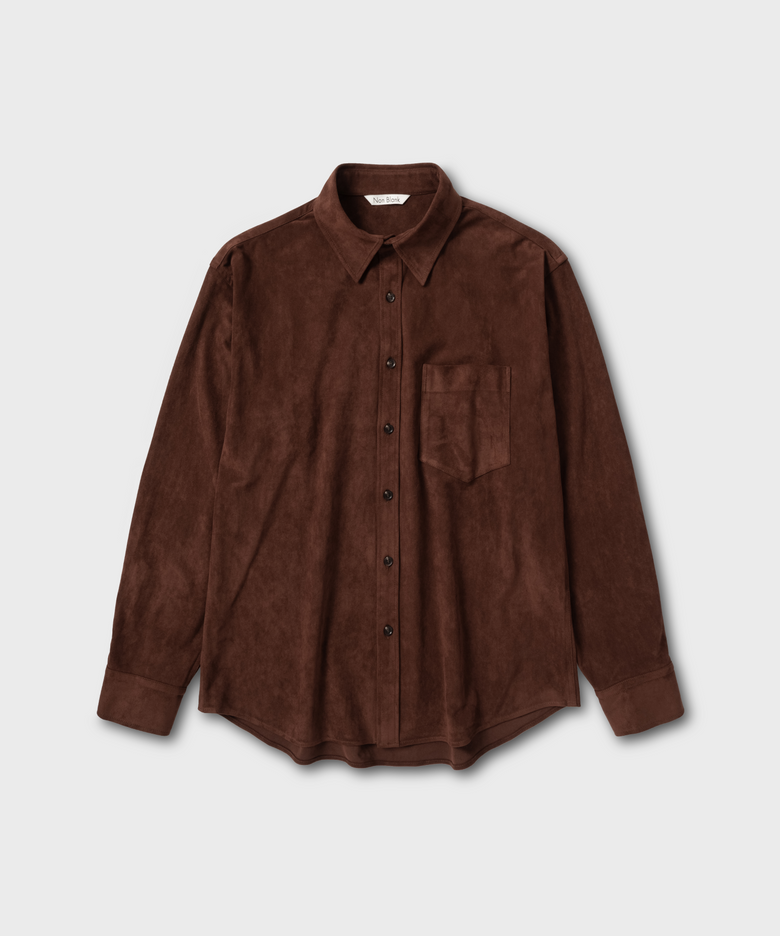 스웨이드 셔츠_BROWN