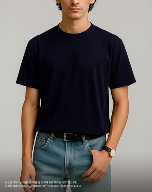 릴렉스드 쿨 티셔츠 [네이비]