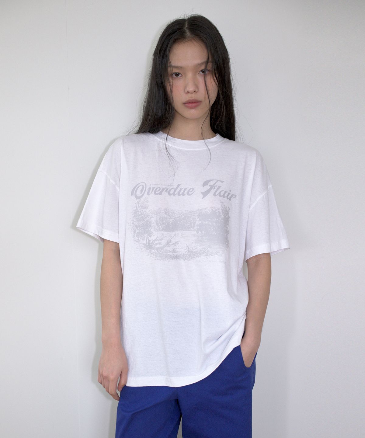오버듀플레어(OVERDUEFLAIR) VINTAGE PRINTING T-SHIRT_WHITE