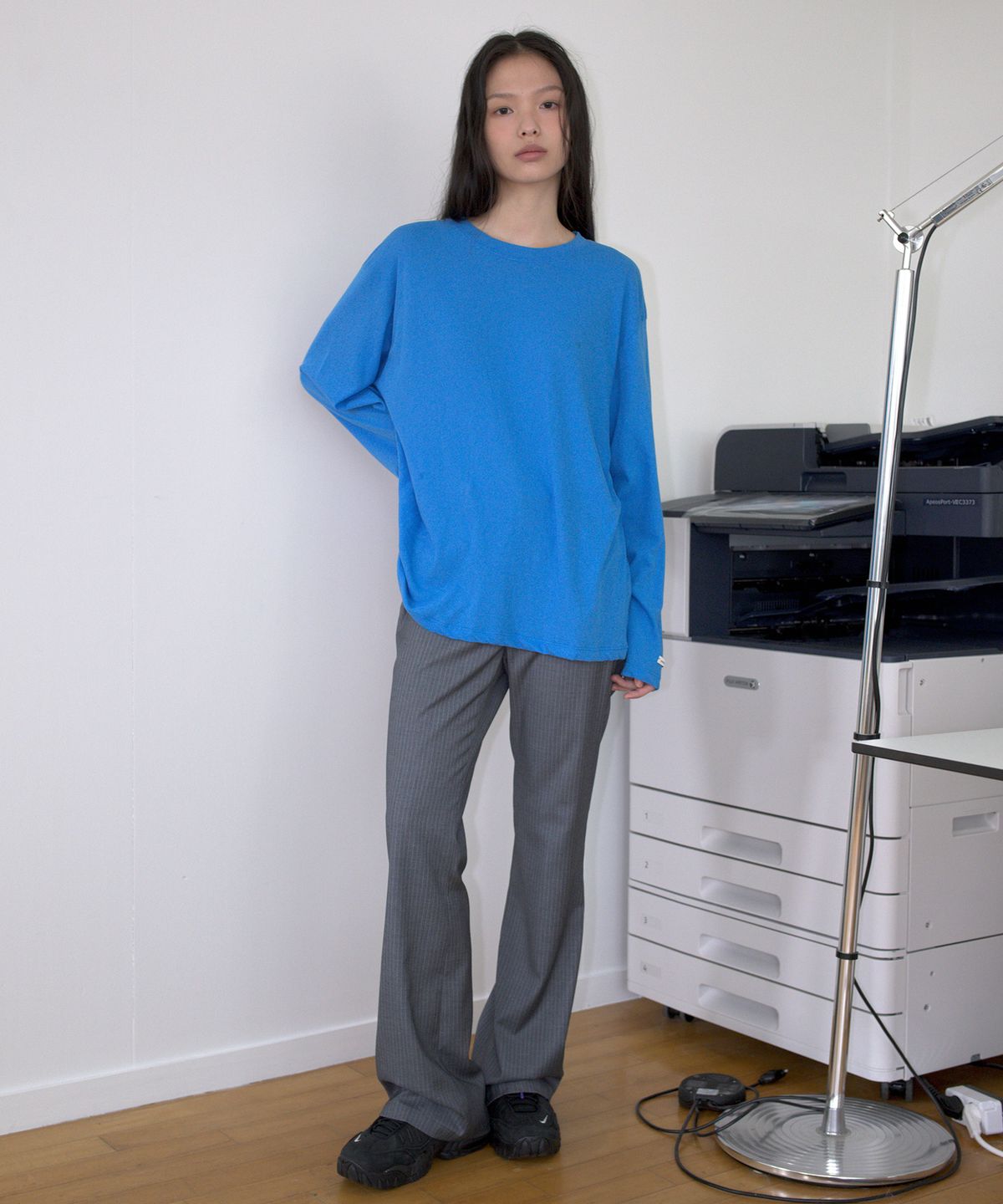 오버듀플레어(OVERDUEFLAIR) SUMMER LONG SLEEVE T-SHIRT_COBALT BLUE
