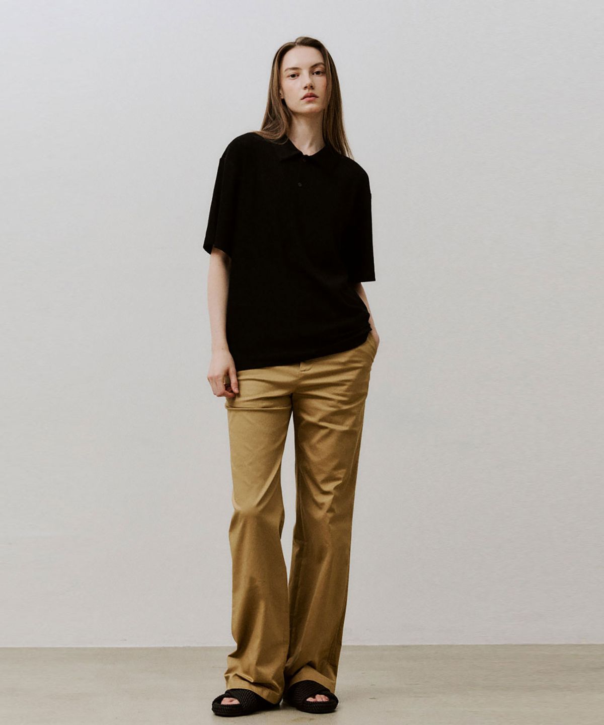 비자비(VIS A VIS) NEW WIDE LEG PANTS (BEIGE)