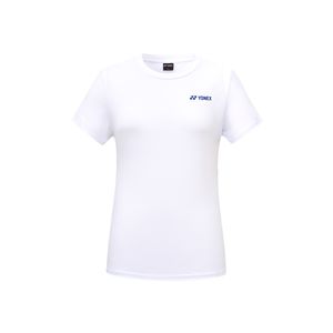 259TR006F 화이트 여성용 로고 슬로건 반팔 티셔츠