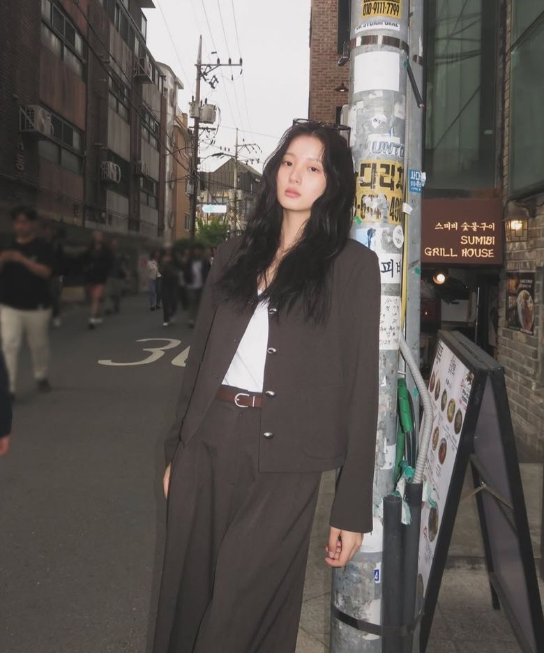 페블 버튼 트윌 자켓_브라운