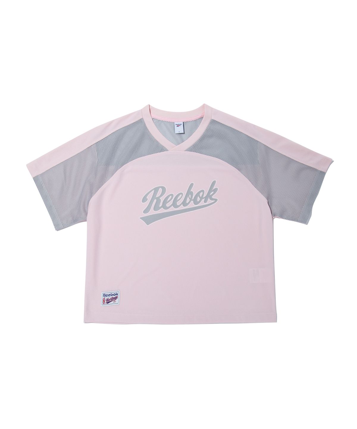 리복(REEBOK) 썸머 레터링 저지 티셔츠 (W) - 핑크