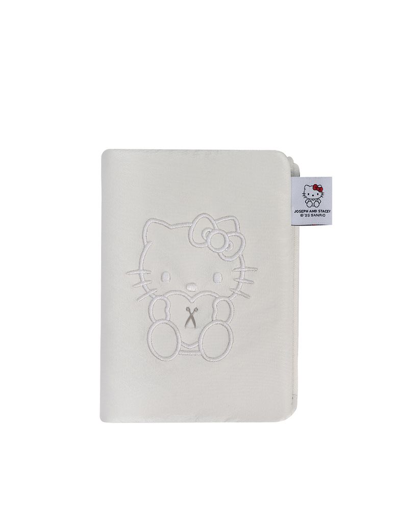 Sleek Travel Wallet Hello Kitty White