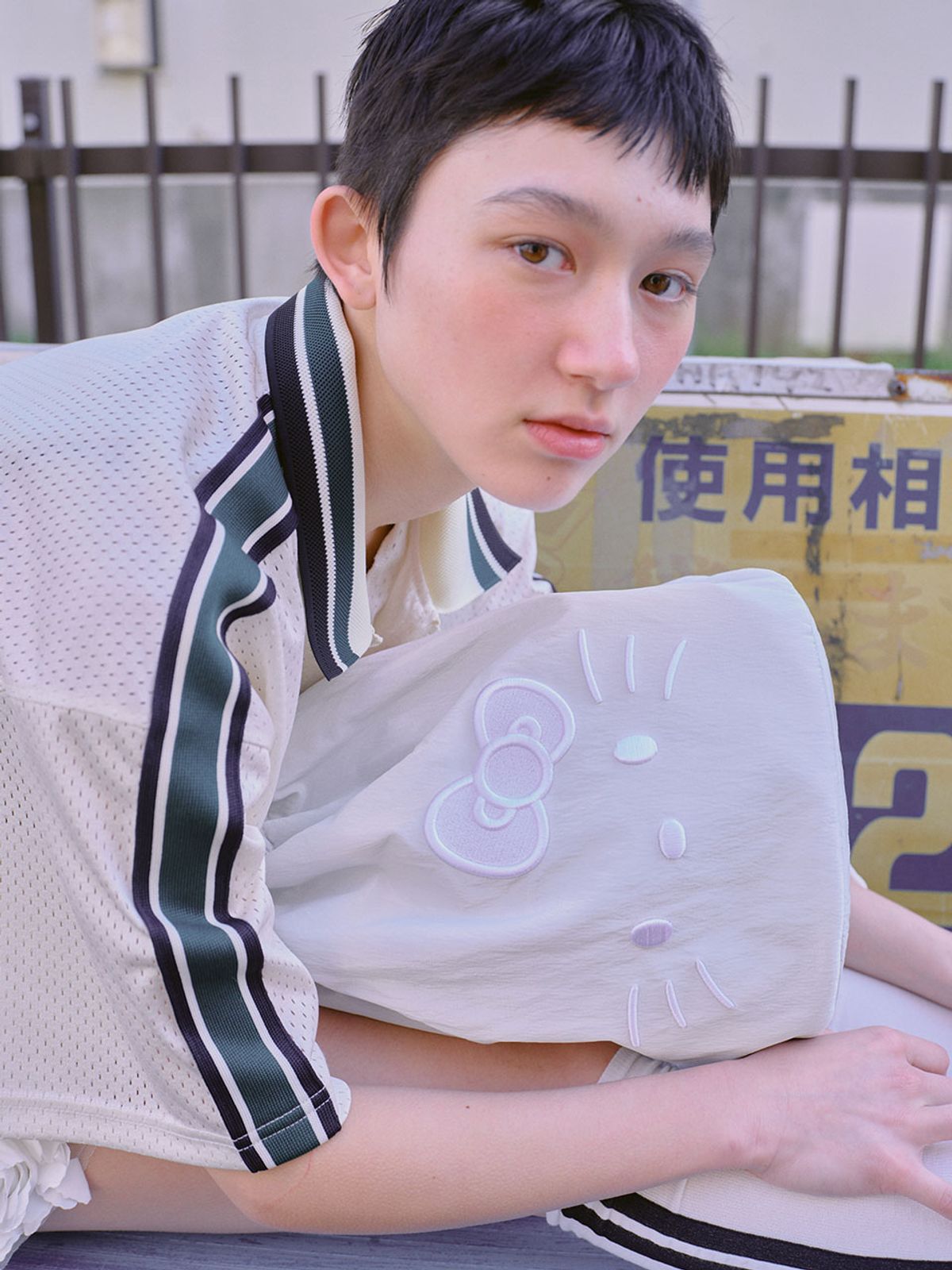 조셉앤스테이시(JOSEPH&STACEY) Sleek String Backpack Hello Kitty White