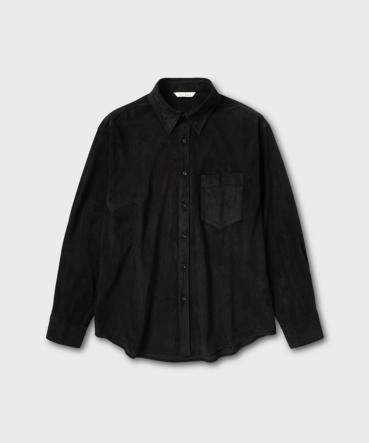 넌블랭크(NONBLANK) 스웨이드 셔츠_BLACK
