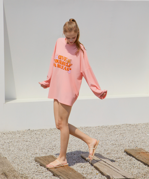 유어셀프 루즈핏 래쉬가드 - Pink