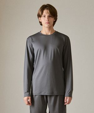 쿨 기능성 에어드라이 레귤러핏 긴팔티 그레이 LZTS3116