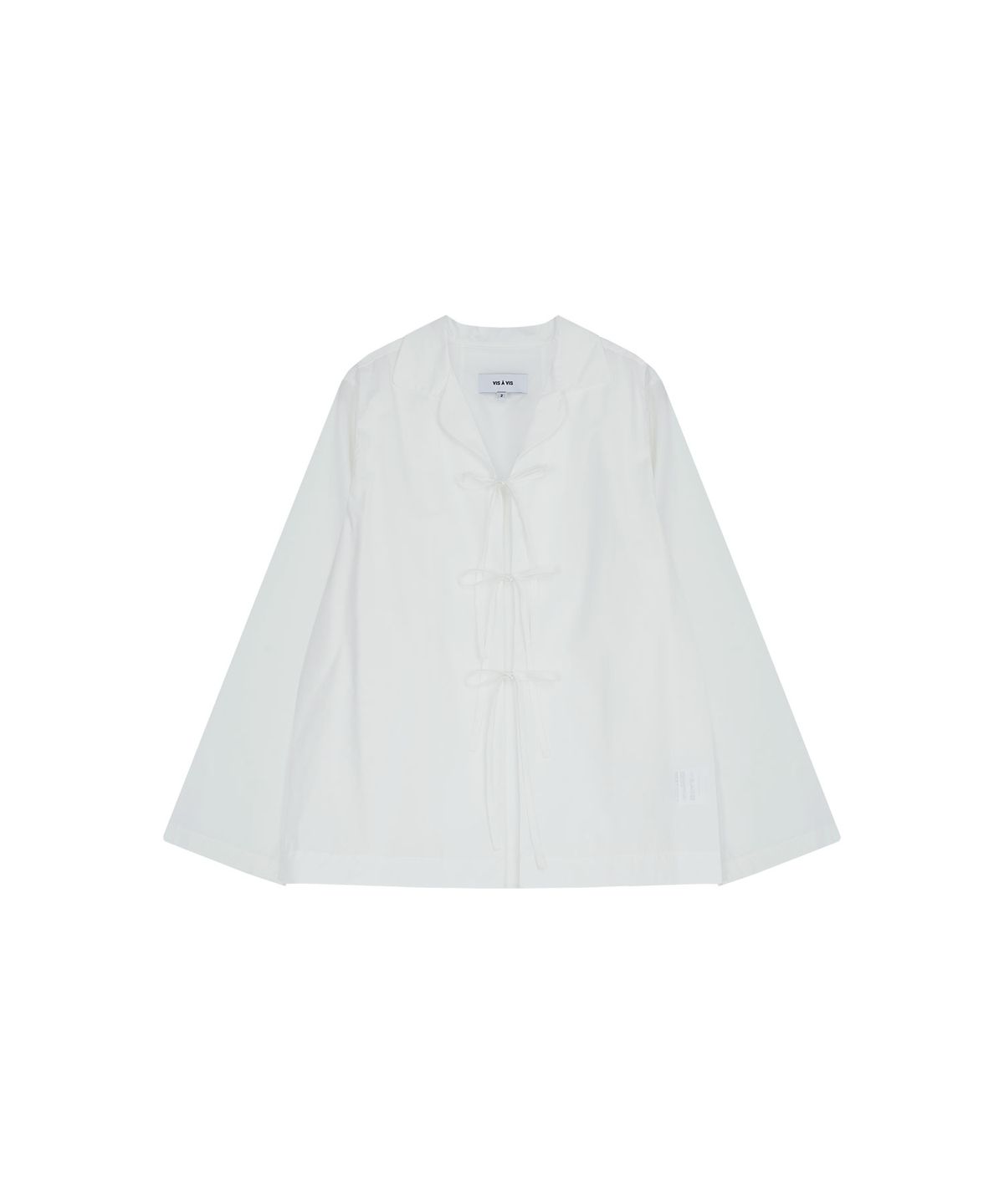 비자비(VIS A VIS) FRONT TIE SHIRT (WHITE)