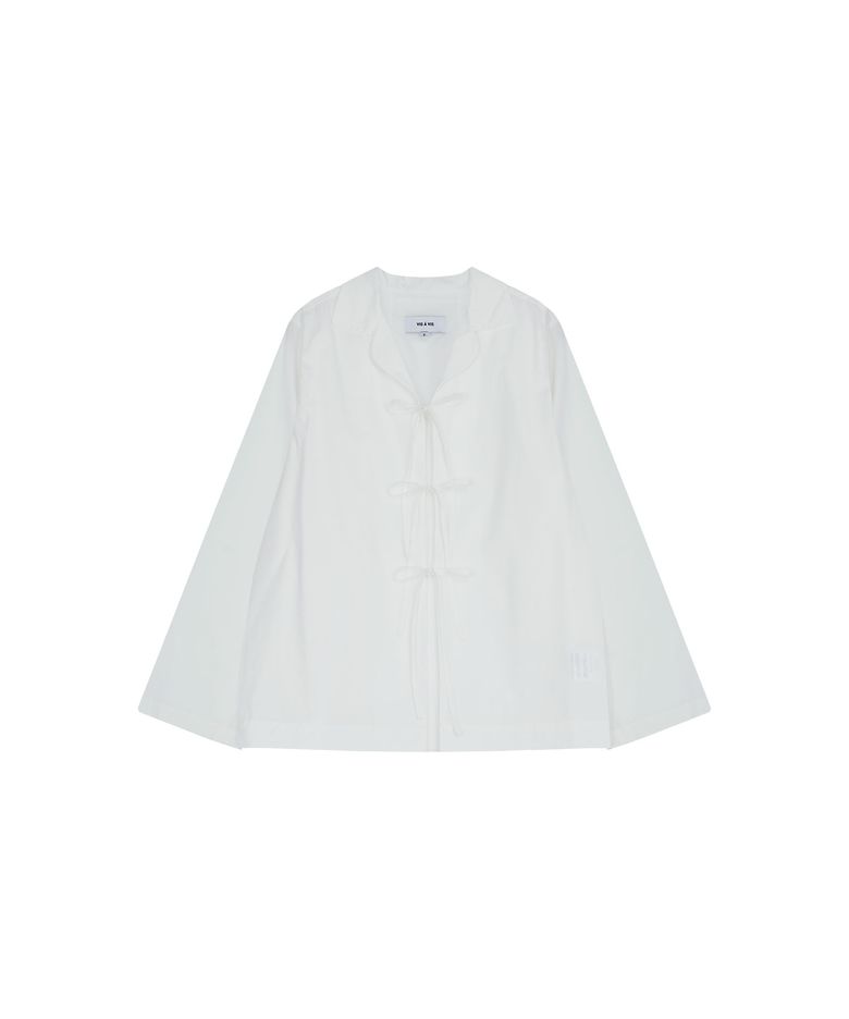 FRONT TIE SHIRT (WHITE)