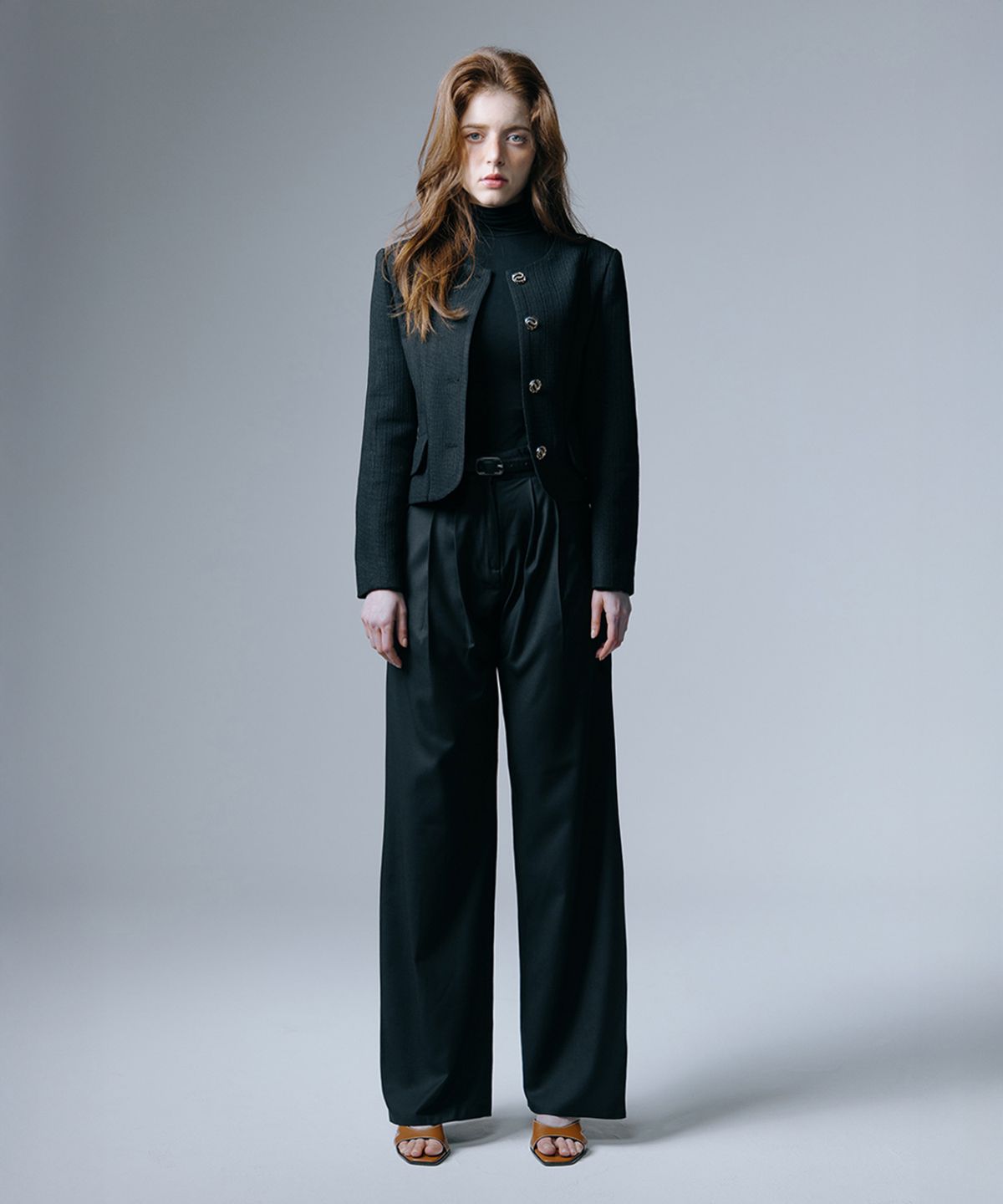 다이어스(DYUS) Pintuck Wide Pants Black