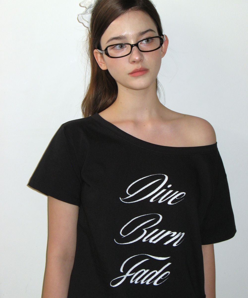 MUSINSA | CRANK Lace String Off Shoulder Top_Black