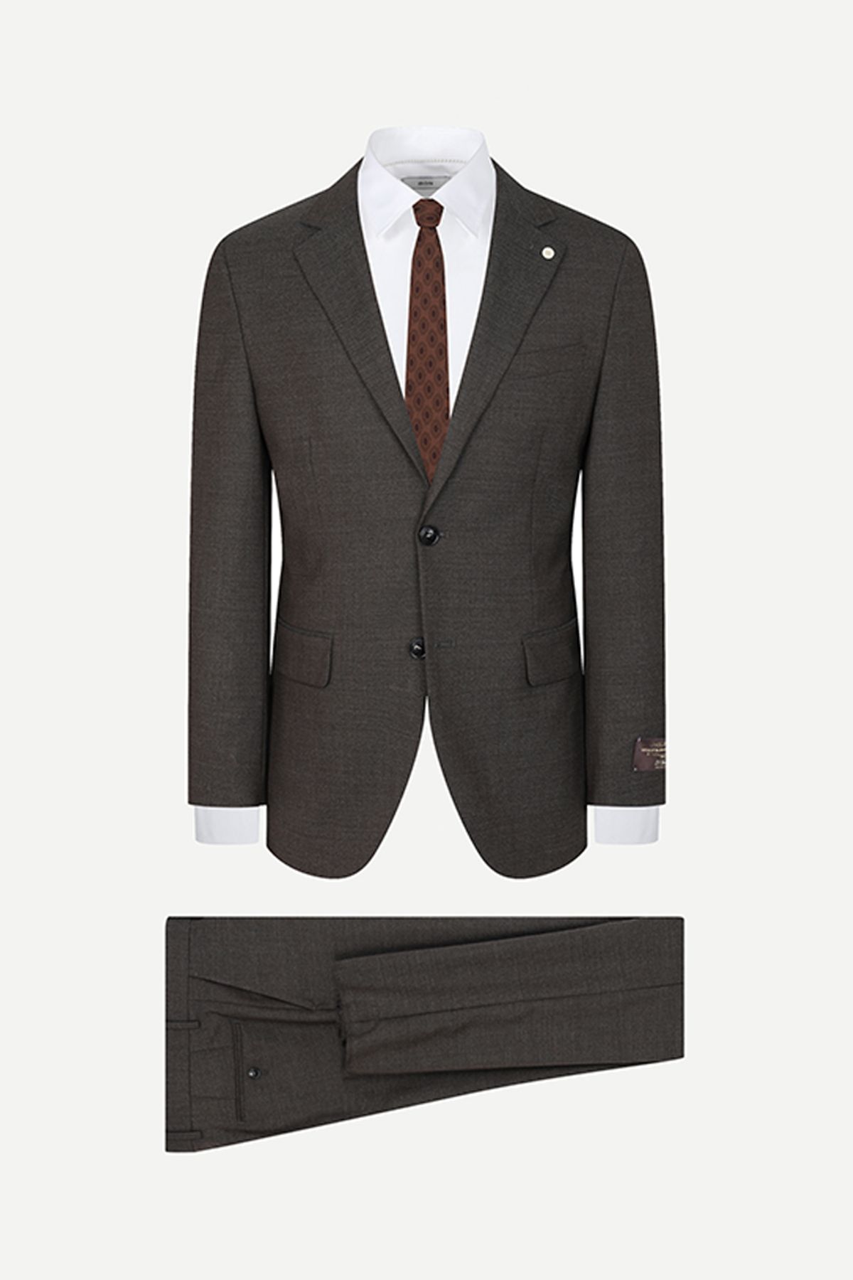 본(BON) [Perfect Suit] CANONICO 울 100 카미치아 수트 브라운 BNESJA011BR_BNESPA111BR
