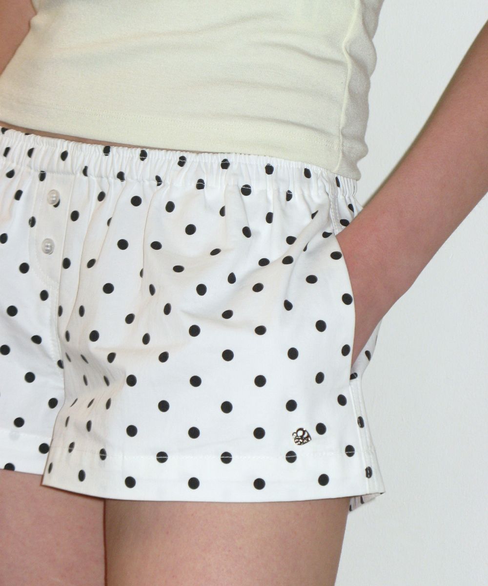 ★CRANK★DOT TRUNK SHORTS_WHITE★正規品/韓国直送料込/人気 MUSINSA | CRANK Dot Trunk Shorts_White