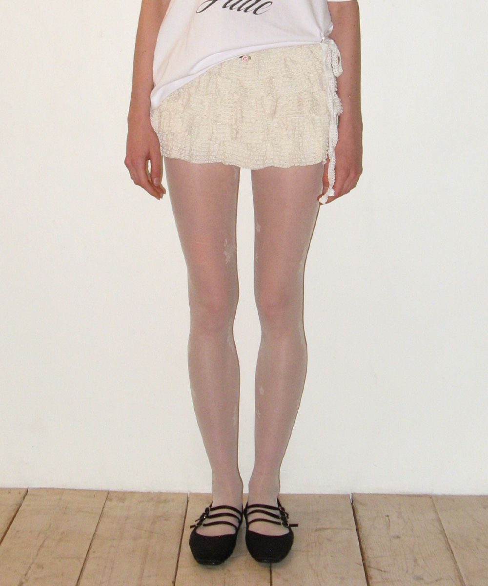★CRANK★LACE CANCAN SKIRT PANTS_CREAM★正規品/韓国直送料込 LACE CANCAN SKIRT PANTS_CREAM - 크랭크 CRANK