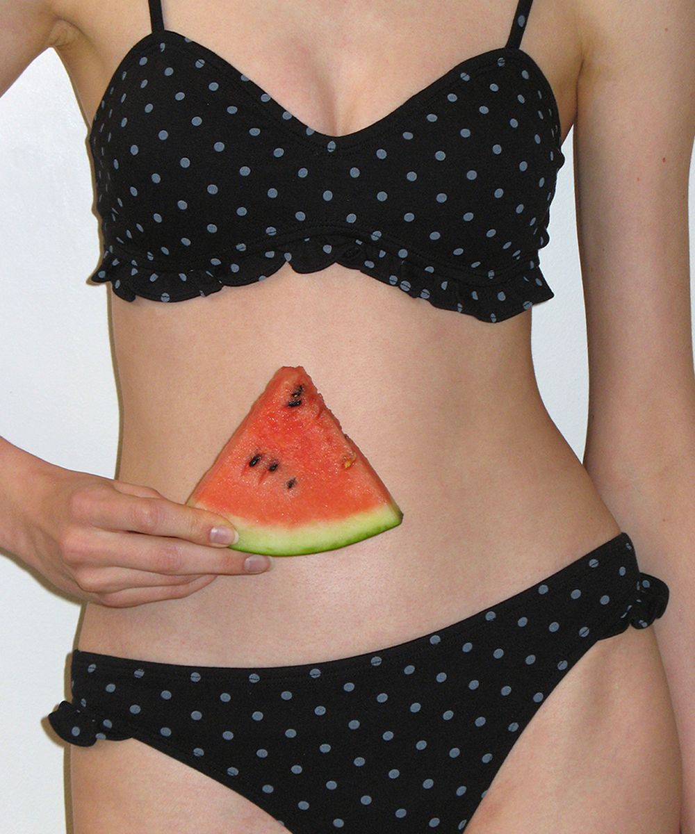 MUSINSA公式 | CRANK Dot Frill Bikini Set_Black