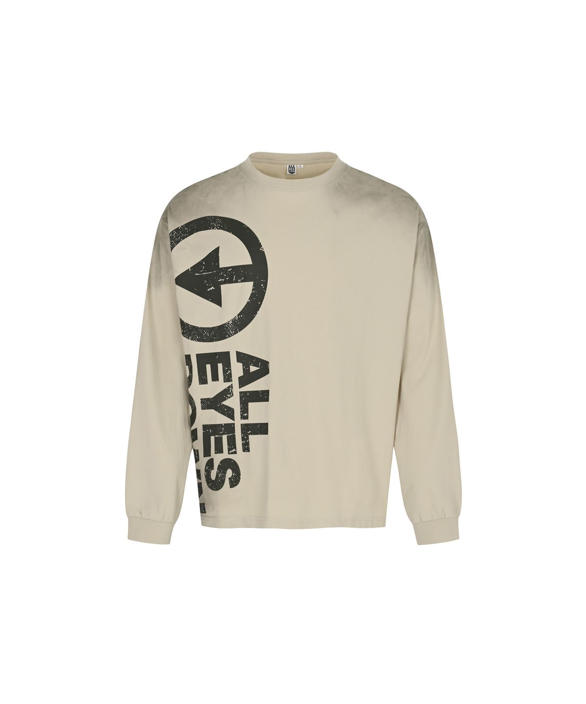 올아이즈다운(ALL EYES DOWN) VINTAGE WASHING BIG LOGO LONG SLEEVE (SAND)