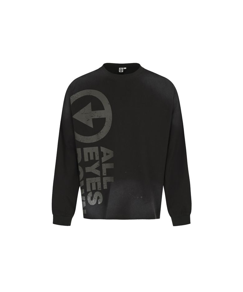 VINTAGE WASHING BIG LOGO LONG SLEEVE (CHARCOAL)