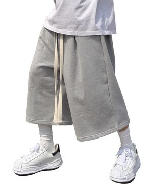 Edition7. 2턱 트랙 로프 벌룬핏 버뮤다 트레이닝 숏팬츠 (2col)