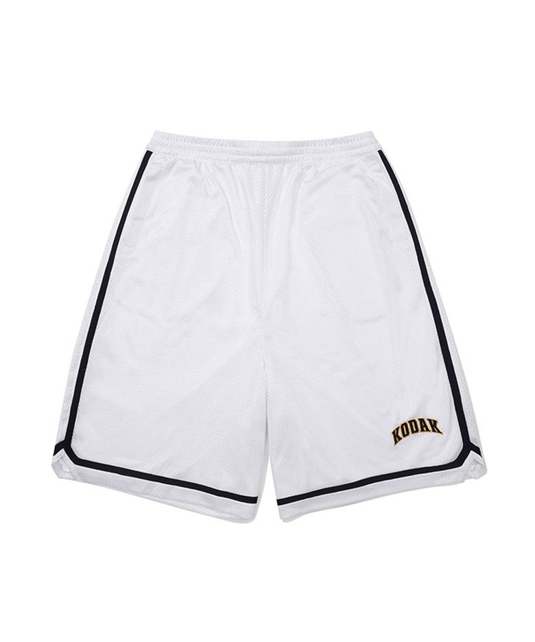 바스켓볼 5부 메쉬 반바지 WHITE