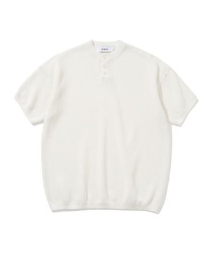 쿨에버 헨리넥 반팔 니트 IVORY