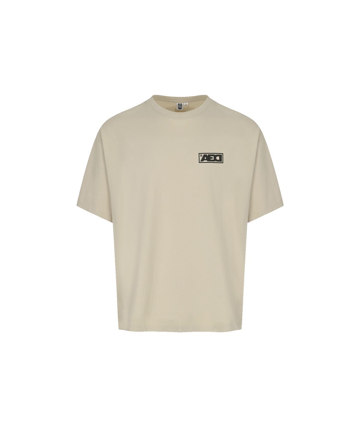 올아이즈다운(ALL EYES DOWN) PIGMENT BASIC LOGO T-SHIRT (SAND)