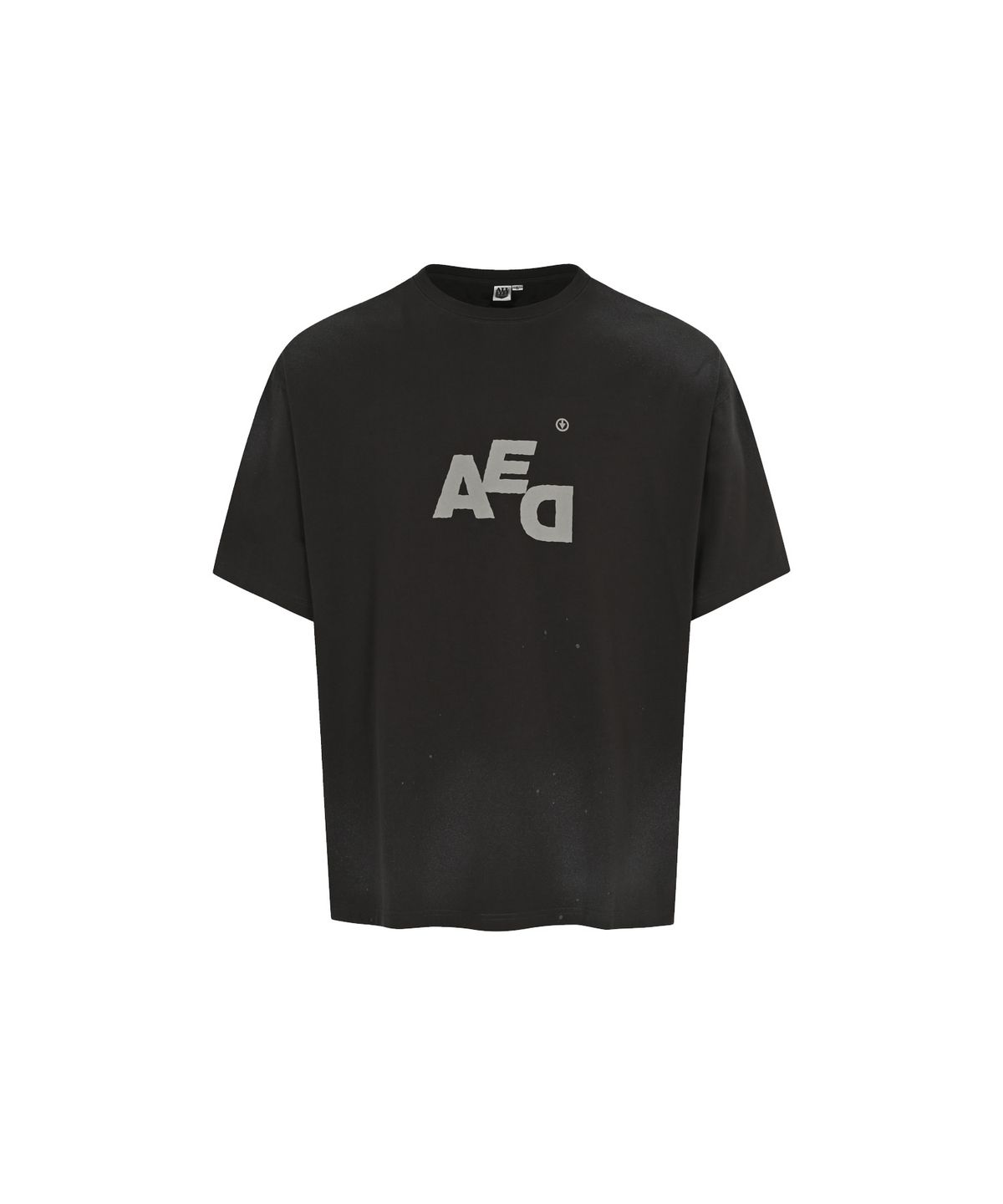 올아이즈다운(ALL EYES DOWN) VINTAGE WASHING AED T-SHRIT (CHARCOAL)