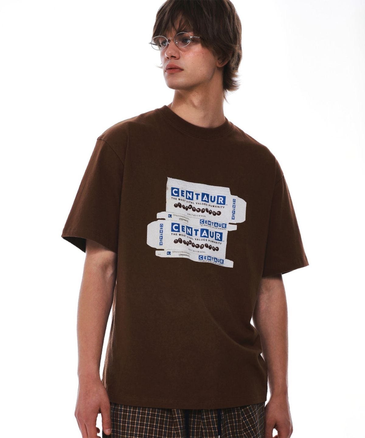센토르(CENTAUR.KR) CENTAUR CHOCOLATE BOX T-SHIRT_BROWN