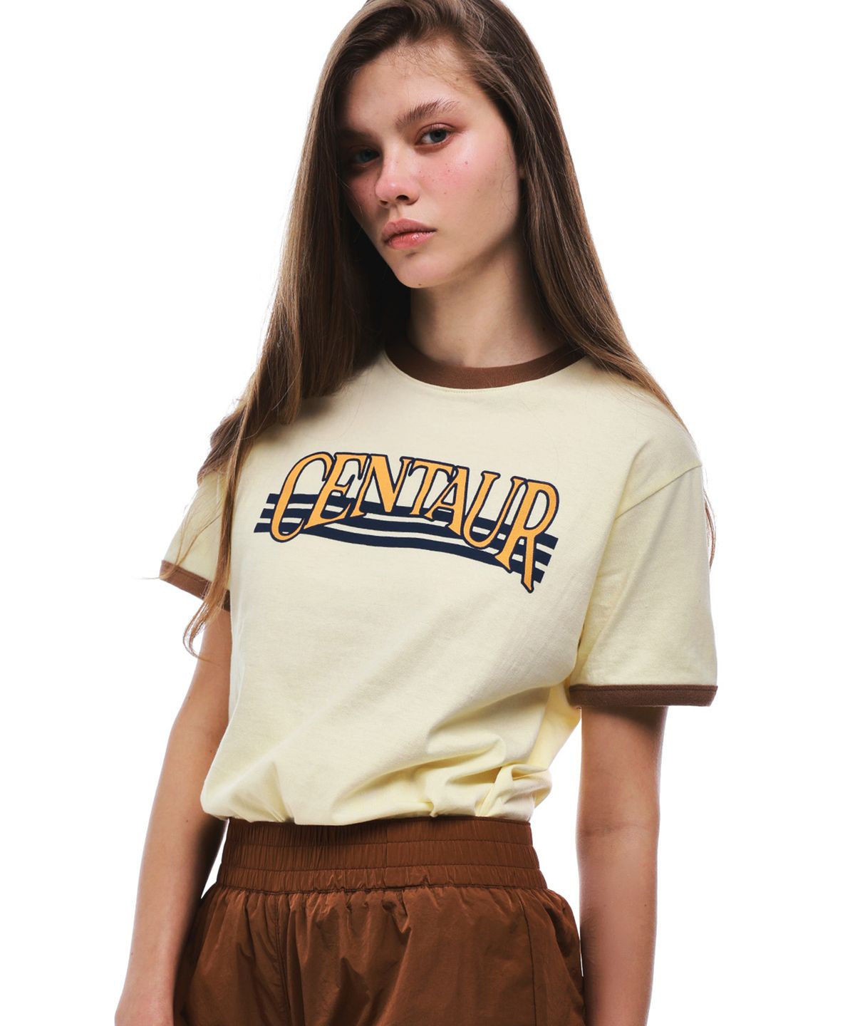 센토르(CENTAUR.KR) CENTAUR VINTAGE RINGER T-SHIRT_YELLOW