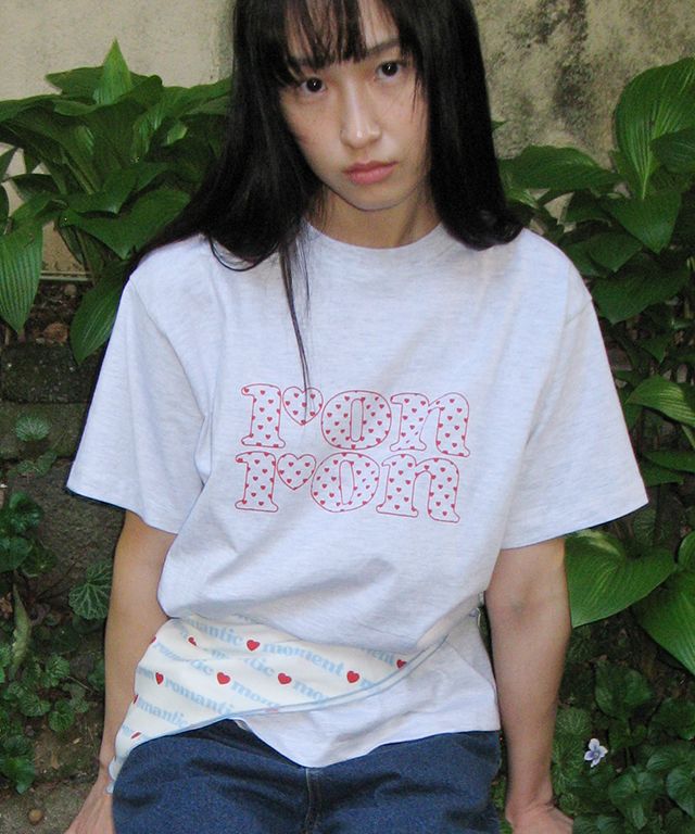 ◆RONRON◆ RONRON LOGO BASIC FIT T SHIRT WHITE MUSINSA | RONRON HEART LOGO BASIC FIT T SHIRT WHITE MELNAGE