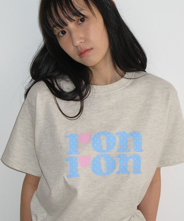 Tシャツ・カットソー RONRON PATTERN LOGO BASIC FIT T SHIRT OATMEAL RR25BST4285OT MUSINSA | RONRON PATTERN LOGO BASIC FIT T SHIRT OATMEAL