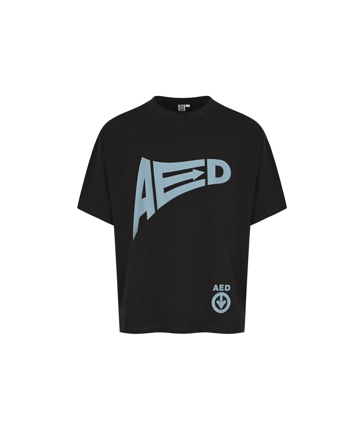 올아이즈다운(ALL EYES DOWN) PIGMENT DIRECTION LOGO T-SHRIT (CHARCOAL)