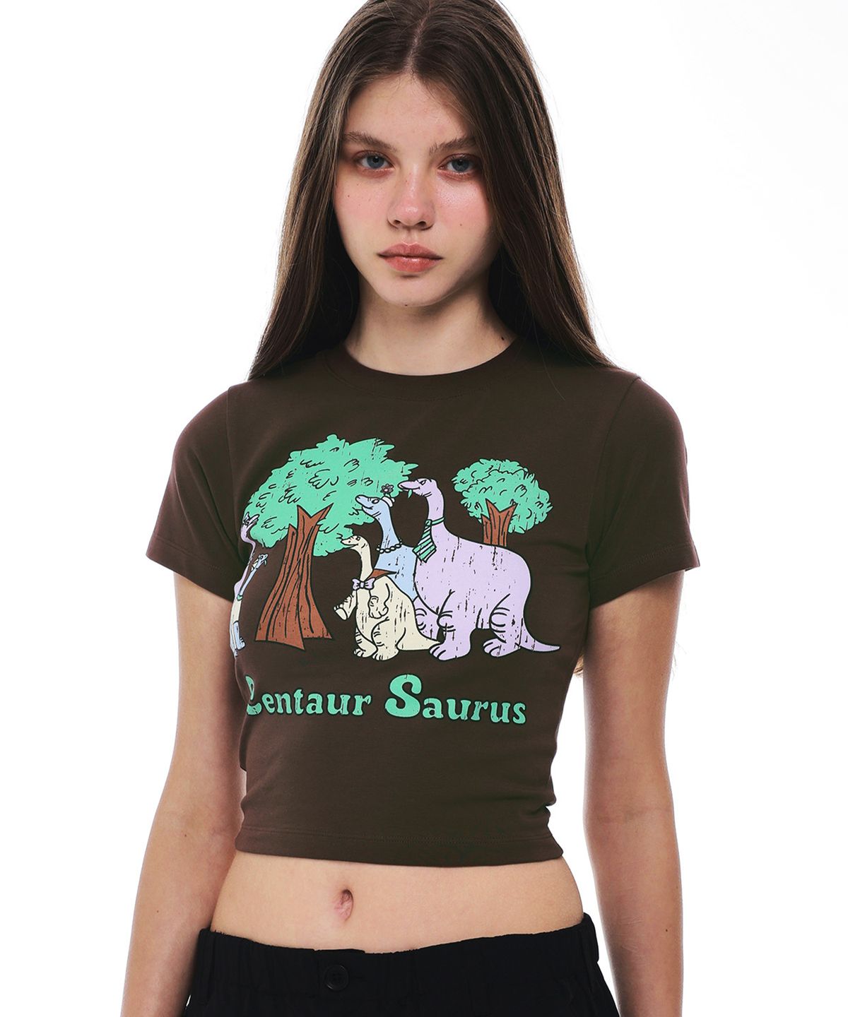 센토르(CENTAUR.KR) CENTAUR SAURUS FITTED T-SHIRT_BROWN
