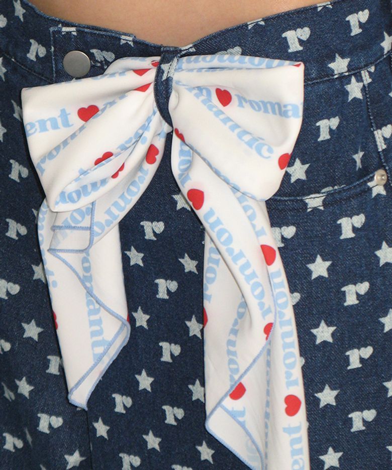 ALL OVER PRINT BANDANA TOP WHITE
