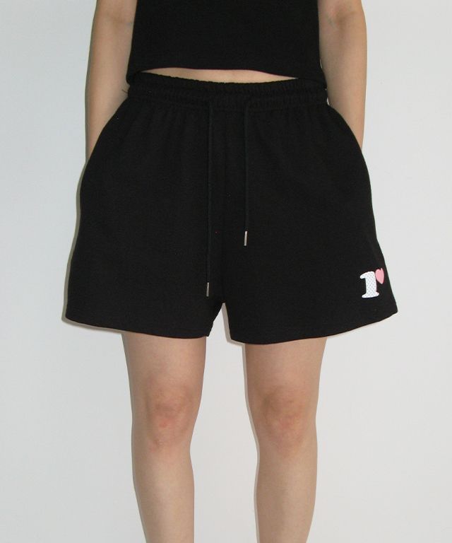 ★2025SS新作★RONRON★R LOGO SWEAT SHORT PANTS MUSINSA | RONRON R LOGO SWEAT SHORT PANTS BLACK