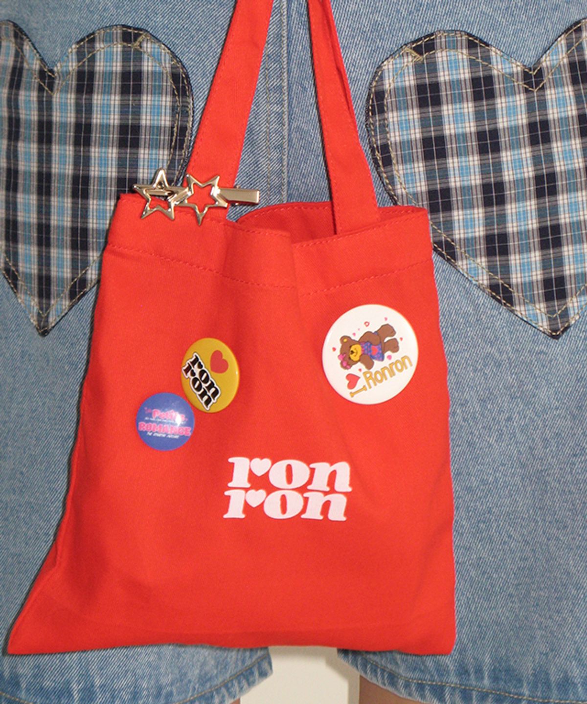 론론(RONRON) LOGO MINI CANVAS BAG RED