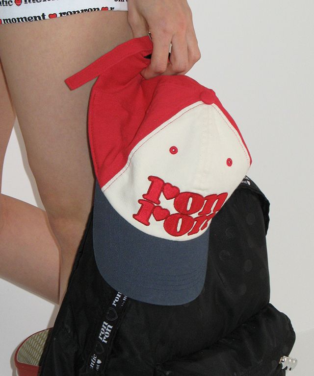 ★RONRON★ LOGO BALL CAP IVORY RED MUSINSA | RONRON LOGO BALL CAP IVORY RED