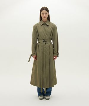 Double belt trench coat