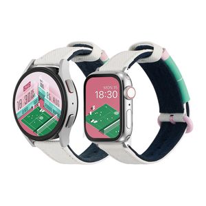 애플워치 스트랩 시그니처 비액티브 테니스 9 8 울트라 7 SE2 갤럭시 워치6 호환 밴드 - 라임 핑크