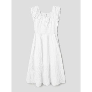 텍스처 슬리브리스 롱원피스  화이트