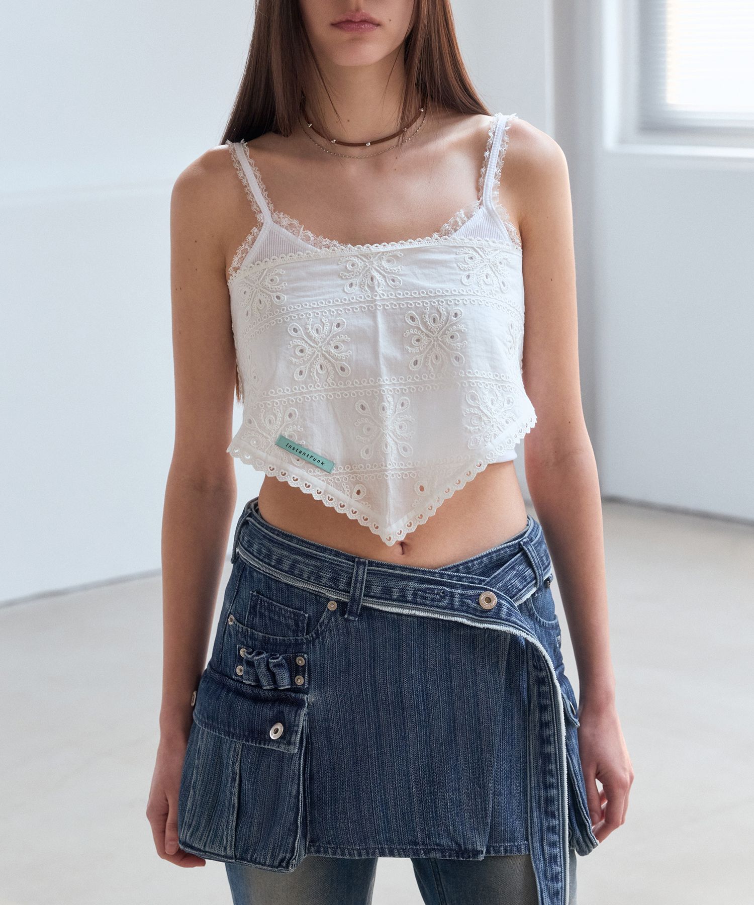 [INSTANTFUNK] denim wrap skirt /追跡付 MUSINSA | INSTANTFUNK Denim wrap skirt - blue