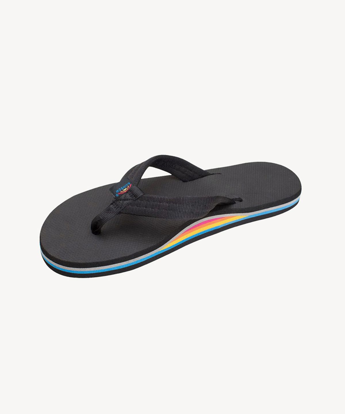 레인보우샌들(RAINBOW SANDALS) 리미티드에디션 블랙 러버 샌들 플립플랍