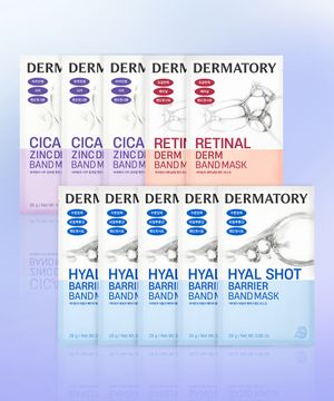[5+5] 더마토리 밴드 마스크 10매(레티날덤/시카징크덤/히알샷베리어 중 택1)