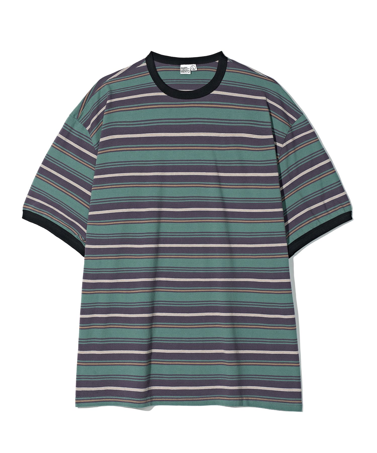 PARTIMENTOのBreton Stripe Ringer Tee 全3色 MUSINSA | PARTIMENTO Vintage Border Stripe Ringer Tee Green