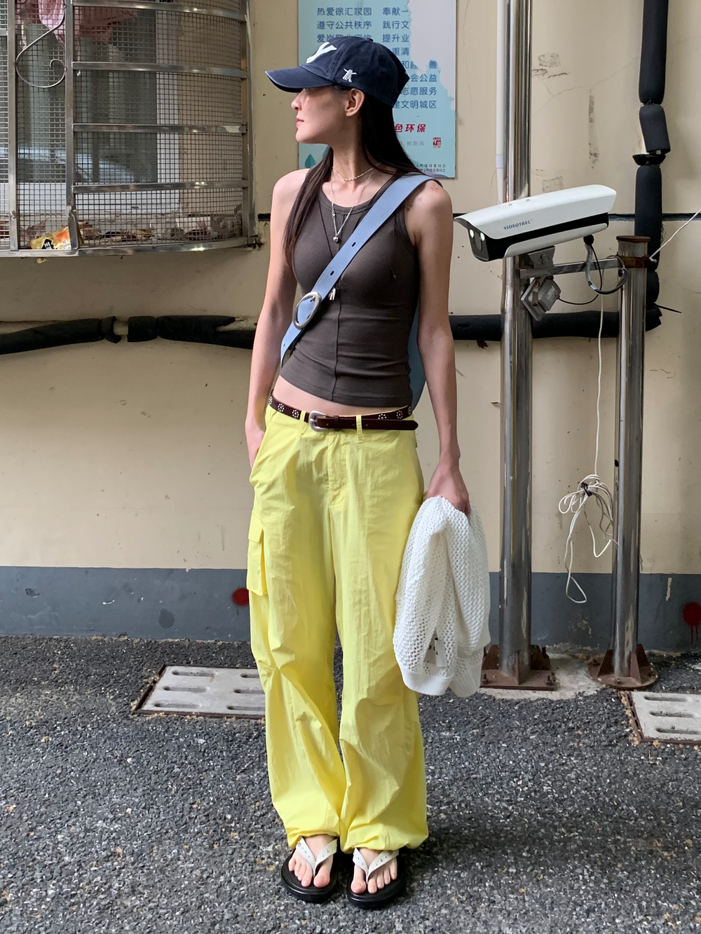 N.WIDE CARGO PANTS_YELLOW