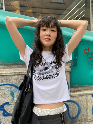 CROCHET GRAPHIC T-SHIRT_WHITE