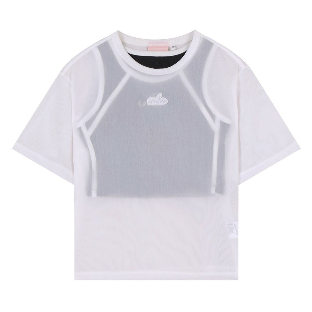 엔비에이 키즈(NBA KIDS) NBA 시스루 레이어드 티셔츠(K252TS663P) 화이트